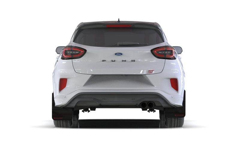 Rally Armor 20-22 Ford Puma ST Black Mud Flap w/ White Logo