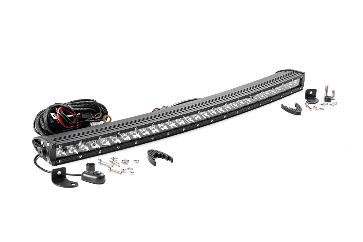 Rough Country 30 Inch Curved CREE LED Light Bar Single Row Chrome Series