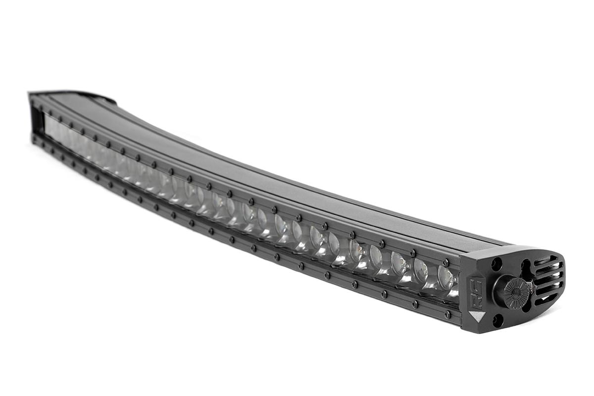 Rough Country 30 Inch Curved CREE LED Light Bar Single Row Black Series w/Cool White DRL