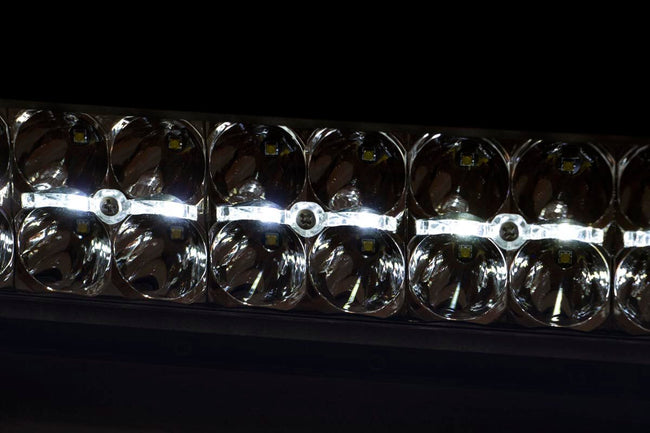 Rough Country 30-Inch Curved Cree LED Light Bar - Dual Row Chrome Series w/ Cool White DRL