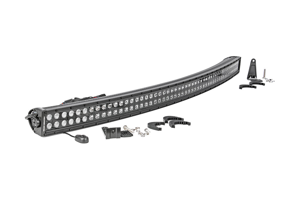 Rough Country 50 Inch Curved CREE LED Light Bar Dual Row Black Series
