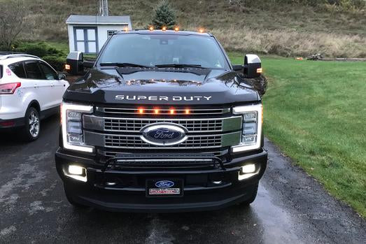 Custom Auto Works 2017-2019 F-250 F-350 Super Duty Platinum and King Ranch Raptor Style Grill Light
