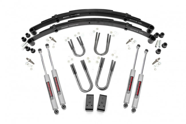 Rough Country 3 Inch Jeep Suspension Lift Kit 84-90 Grand Wagoneer 74-88 Jeep J10/J20 Pickup 74-83 Cherokee SJ/Wagoneer