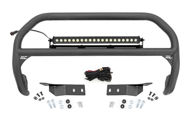 Rough Country Nudge Bar 20 Inch Black Series DRL Single Row LED 07-21 Toyota Tundra