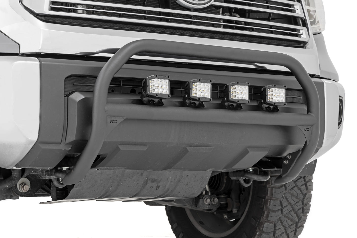 Rough Country Nudge Bar 20 Inch Black Series DRL Single Row LED 07-21 Toyota Tundra