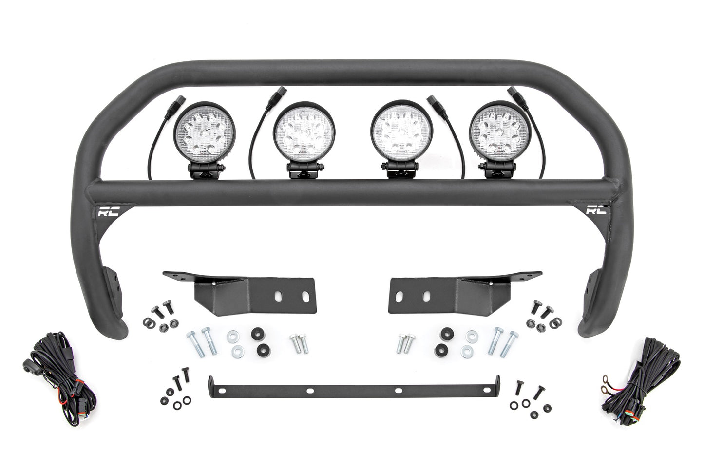 Rough Country Nudge Bar 4 Inch Round Led (x4) 07-21 Toyota Tundra 2WD/4WD