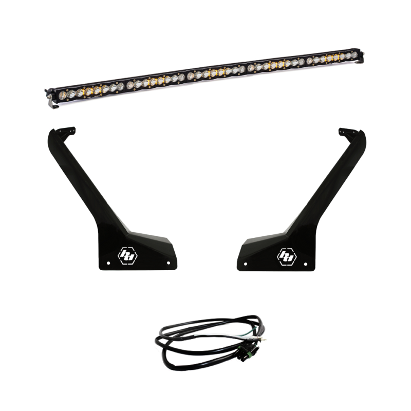 Baja Designs Jeep 2020-24 Gladiator; 2018-24 Wrangler JL Roof Bar LED Light Kit 50in S8 w/Upfitter