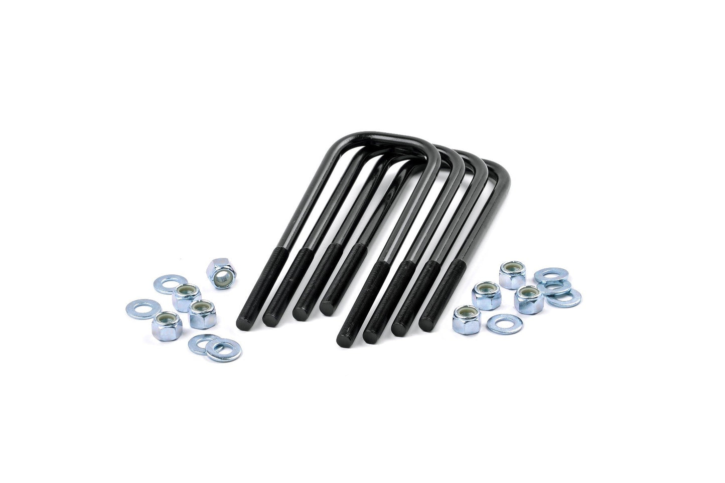 Rough Country 9/16 Inch Large Radius U Bolts 3.125 x 10.0 E Coated Black Corrosion Resistant Set of 4