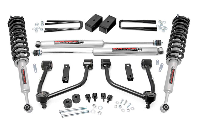 Rough Country 3.5 Inch Toyota Bolt-On Lift Kit w/Lifted Struts and N3 Shocks 07-20 Tundra 2WD/4WD