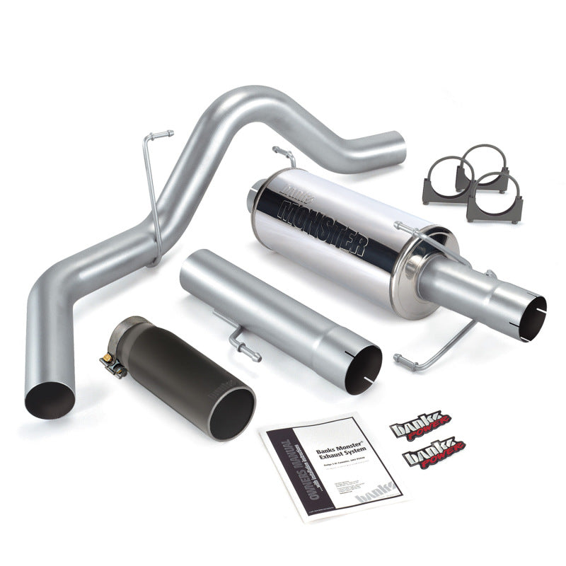 Banks Power 04-07 Dodge 5.9L 325Hp CCLB Monster Exhaust System - SS Single Exhaust w/ Black Tip