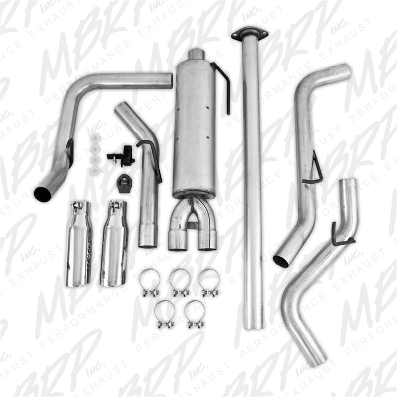 MBRP 05-13 Toyota Tacoma 4.0L Extra Cab/Crew Cab Aluminized Dual Split Side Cat Back Exhaust
