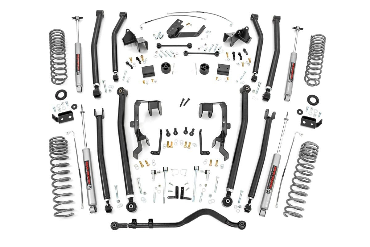Rough Country 4.0 Inch Jeep Long Arm Suspension Lift Kit 07-11 Wrangler JK 4-door