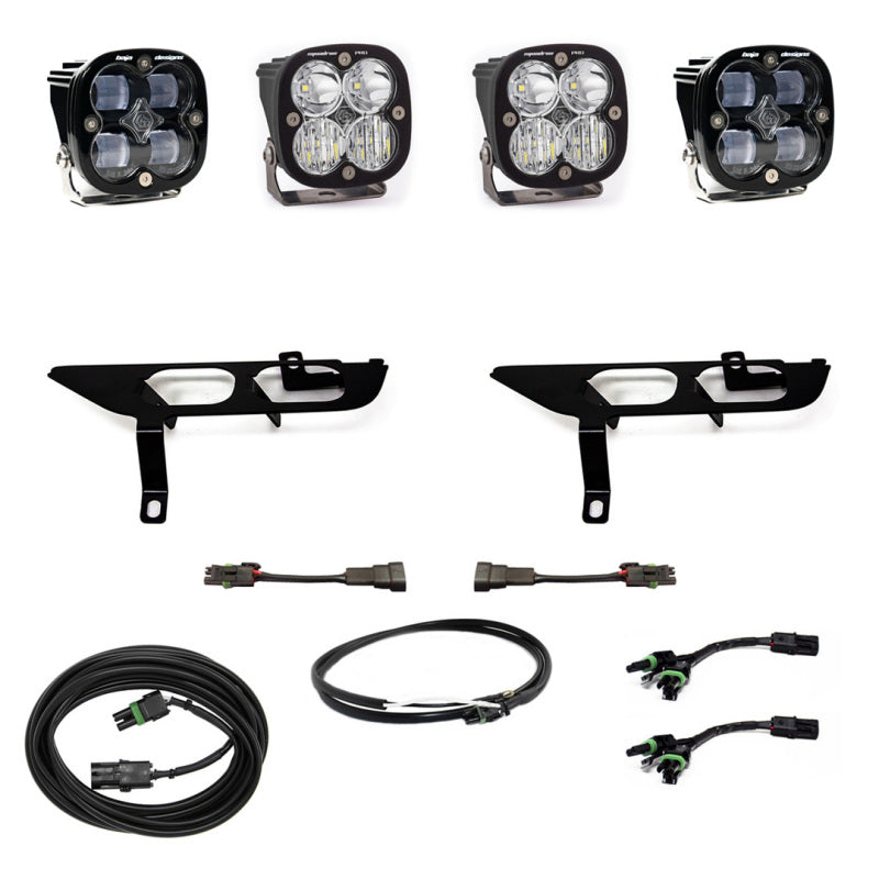 Baja Designs 2021-2022 Ford F150 Without DRL Fog Pocket Kit SAE Clear Squadron Pro DC with Upfitter