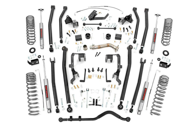 Rough Country 4.0 Inch Jeep Long Arm Suspension Lift Kit 12-18 Wrangler JK 4-door
