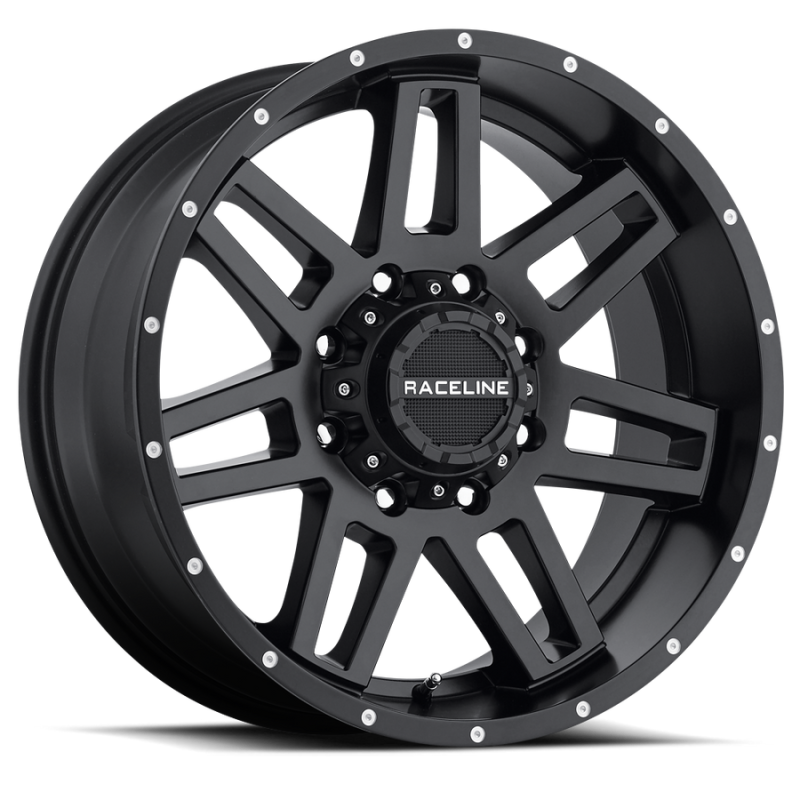 Raceline 931B Injector 20x9in 6x139.7 6x135 BP 20mm Offset 106.1mm Bore - Satin Black Wheel