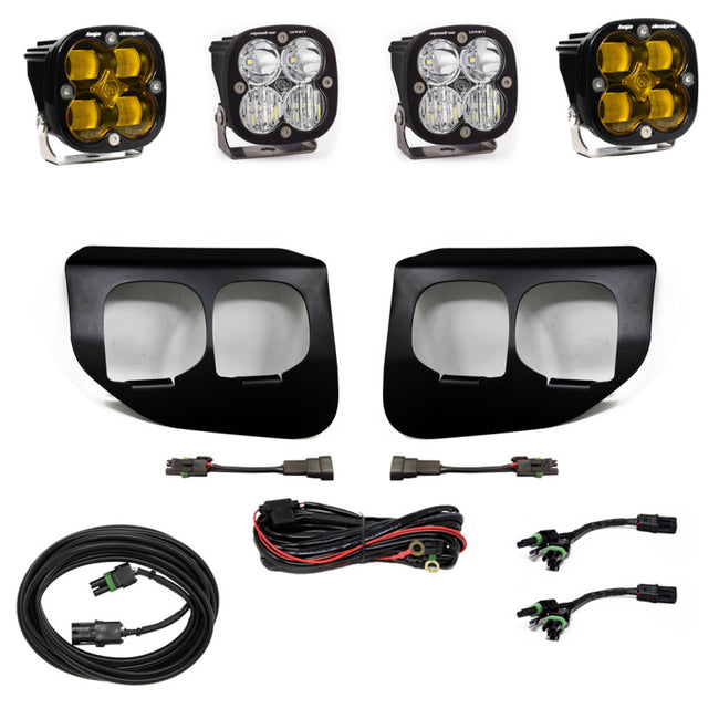Baja Designs 2020-2022 Ford Super Duty Fog Lights Dual FPK SAE/Sport DC Baja Designs With Toggle Switch- Amber