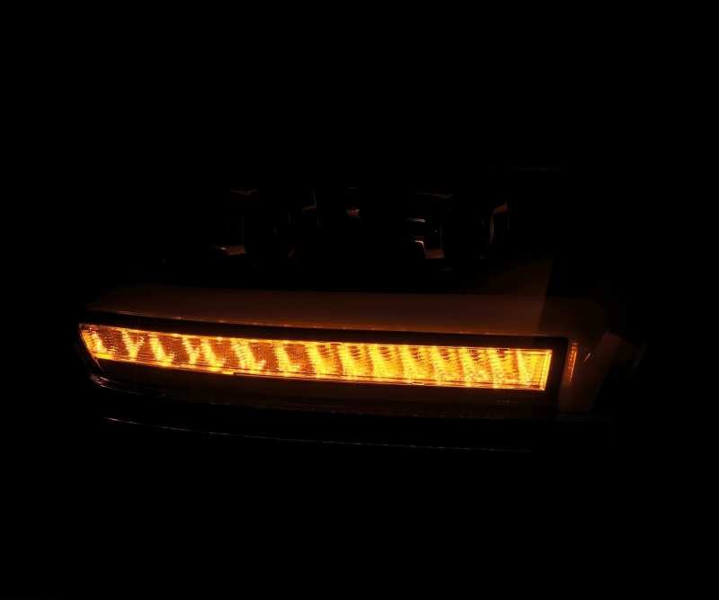 AlphaRex 19-22 Ram 1500 LUXX LED Projector Headlights Plank Chrome w/Activ Light/Sequential Signal/DRL
