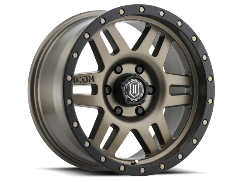 ICON Six Speed 17x8.5 5x5 -6mm Offset 4.5in BS 94mm Bore Bronze Wheel
