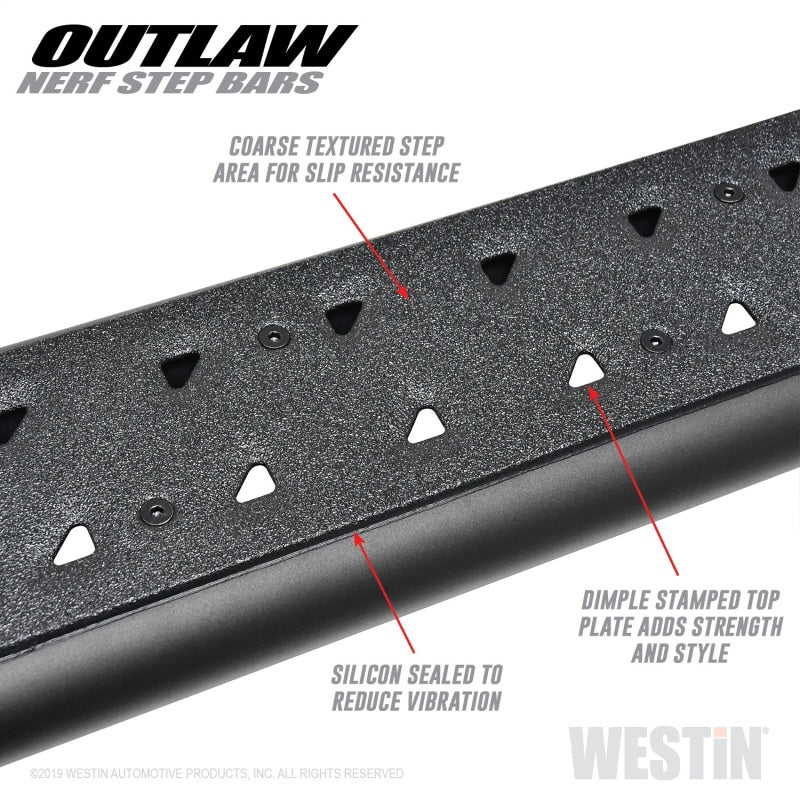 Westin 15-19 Ford F-150 SuperCrew / 17-24 Ford F-250/350 Crew Cab Outlaw Nerf Step Bars