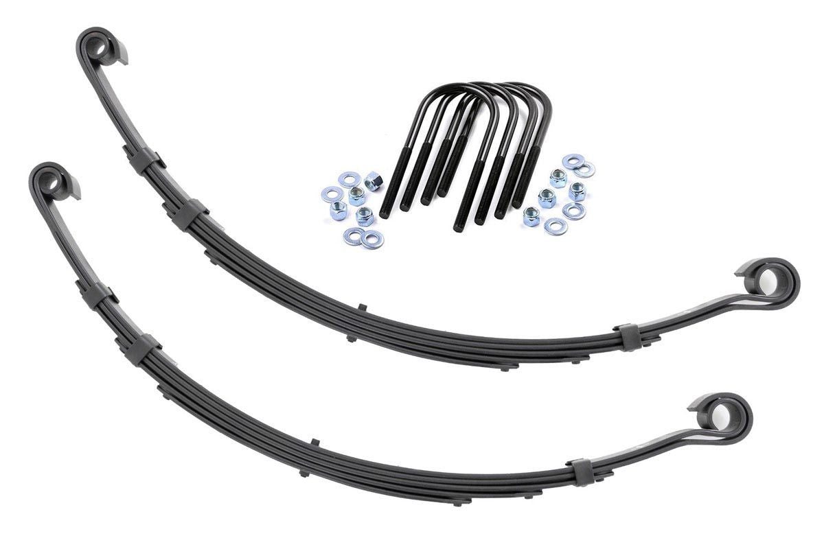 Rough Country Front Leaf Springs 4 Inch Lift Pair 76-83 Jeep CJ 5 4WD