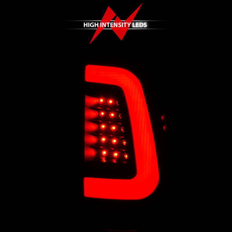 ANZO 2008-2016 Ford Super Duty LED Taillights Black Housing Smoke Lens