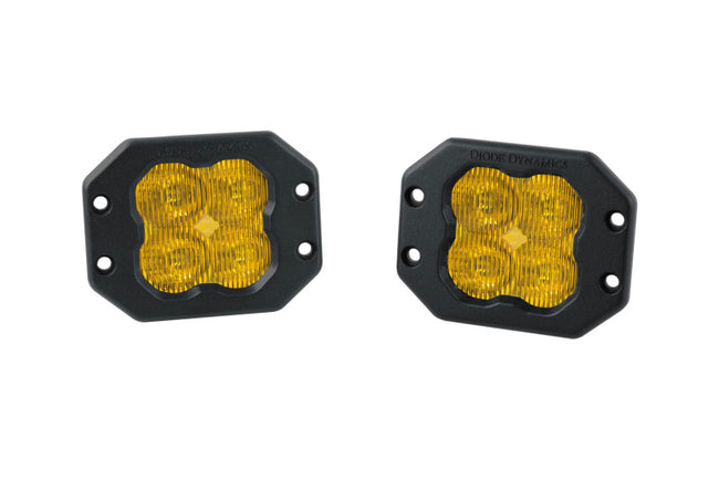 Diode Dynamics SS3 Pro ABL - Yellow Driving Flush (Pair)
