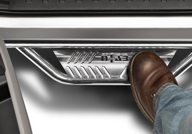 N-Fab Podium SS 15-17 Ford F-150 SuperCrew - Polished Stainless - 3in