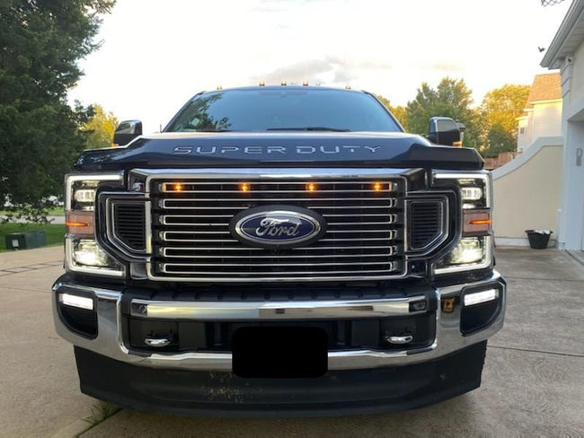 Custom Auto Works 2020-2022 F-250 F-350 Super Duty with High Flow Grill Raptor Style Grill Light