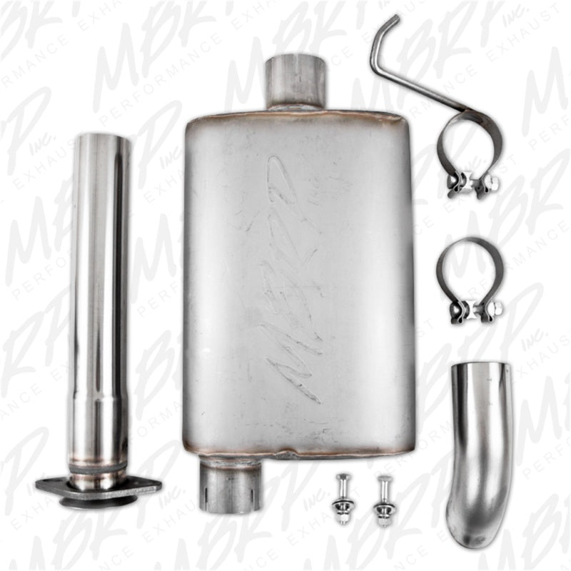 MBRP 00-06 Jeep Wrangler (TJ) Inline-4 2.5L Inline-6 4.0L Cat Back Single Off-Road Turn Down T409 Stainless Exhaust