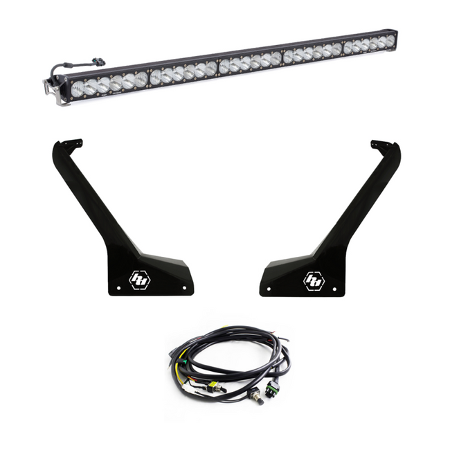 Baja Designs Jeep 2020-24 Gladiator; 2018-24 Wrangler JL Roof Bar LED Light Kit 50in OnX6+ With Toggle Switch