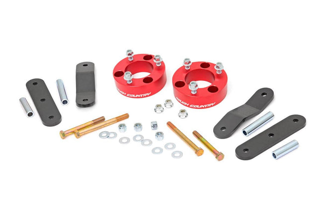 Rough Country 2.5 Inch Nissan Suspension Lift Kit Red 05-25 Frontier/Xterra