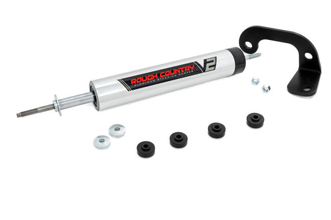 Rough Country V2 Steering Stabilizer 8-lug Only 88-00 Chevy C2500/K2500 C3500/K3500 Truck