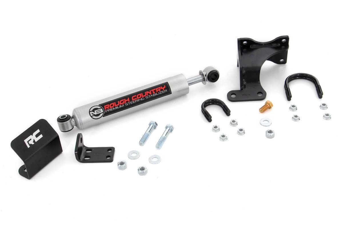 Rough Country Jeep N3 Steering Stabilizer 07-18 Wrangler JK Does Not Fit Stock Height Models