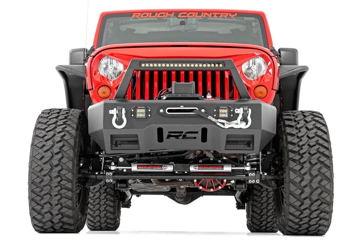 Rough Country Jeep N3 Dual Steering Stabilizer 07-18 Wrangler JK