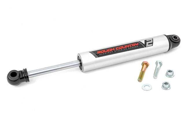 Rough Country V2 Steering Stabilizer Diesel 16-21 Nissan Titan XD 2WD/4WD
