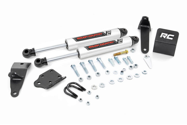 Rough Country V2 Steering Stabilizer Dual 10-13 Ram 2500/10-12 3500 4WD