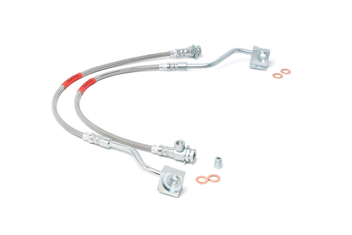 Rough Country Extended Front Stainless Steel Brake Lines 80-96 F150/Bronco