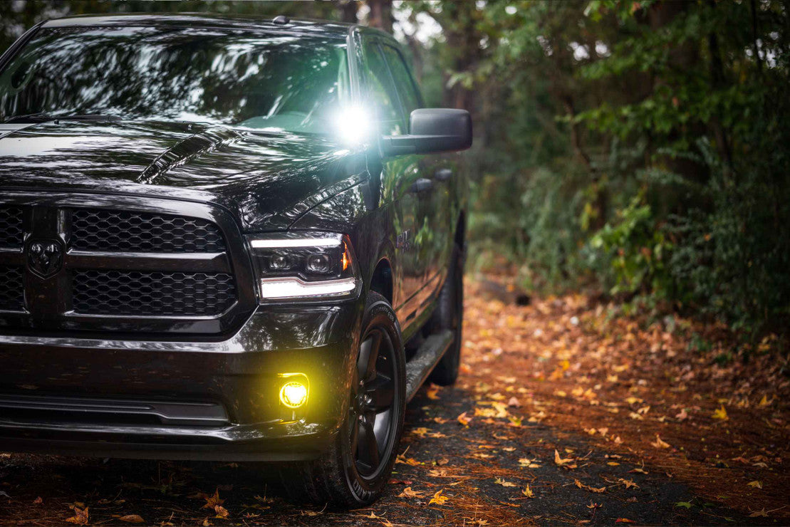 Morimoto 13-18 Ram 1500 4Banger HXB Fog Pocket LED Light Kit, For Vertical Fog Pockets, Yellow