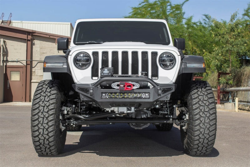 Addictive Desert Designs 18-23 Jeep Wrangler JL Rock Fighter Front Bumper w/ Low Profile Top Hoop