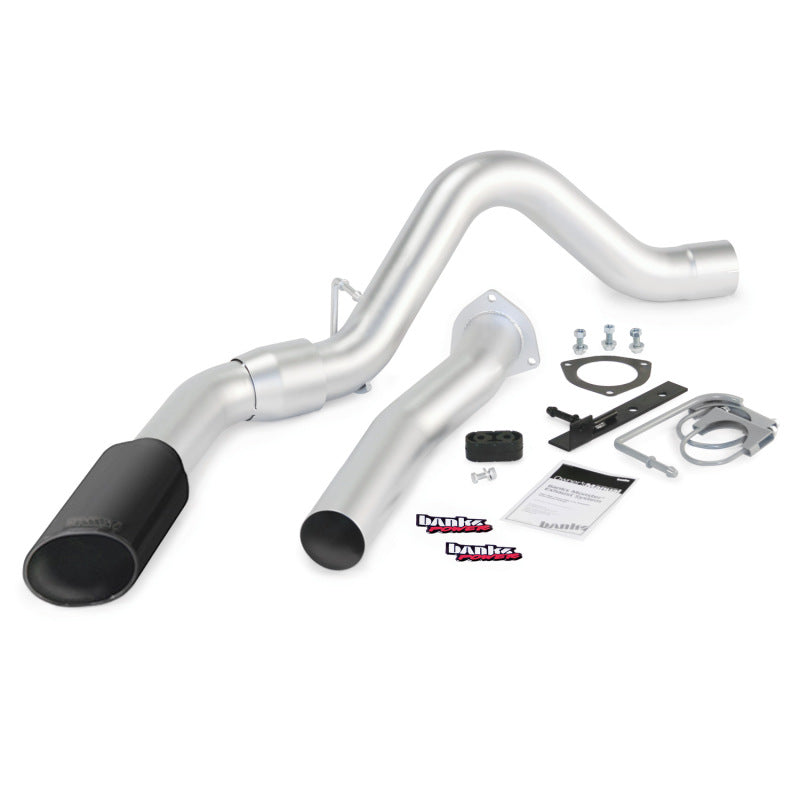 Banks Power 07-10 Chev 6.6L LMM ECSB-CCLB Monster Exhaust System - SS Single Exhaust w/ Black Tip
