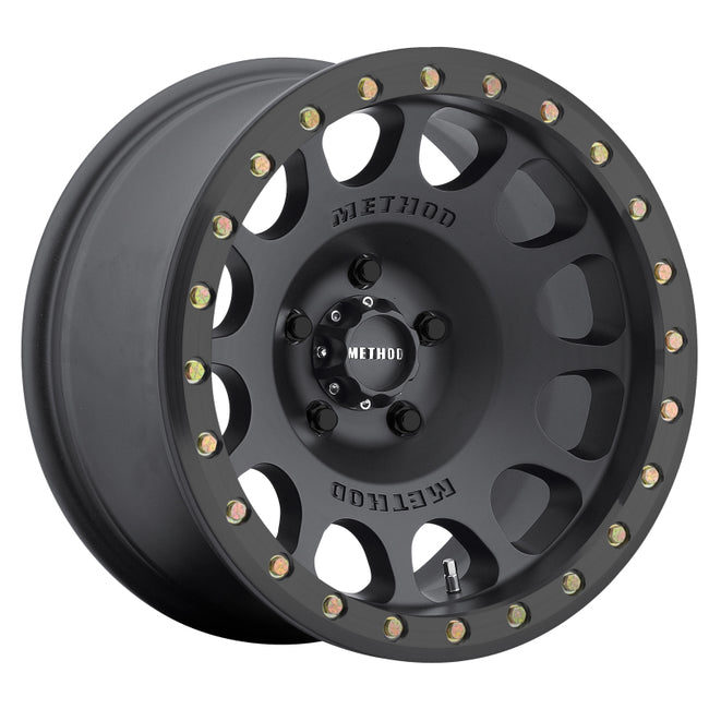 Method MR105 Beadlock 17x9 -38mm Offset 6x5.5 108mm CB Matte Black w BH-H24125 Wheel