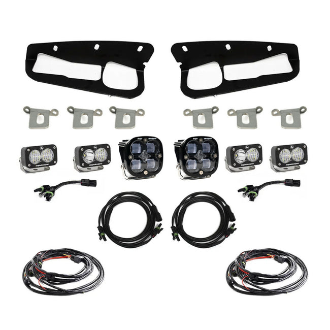 Baja Designs 2021+ Ford Bronco With Steel Bumper Clear SAE Fog Pocket Kit ith Toggle Switch