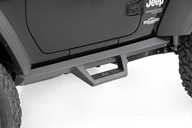 Rough Country Jeep Contoured Drop Steps 18-20 Wrangler JL 2 Door