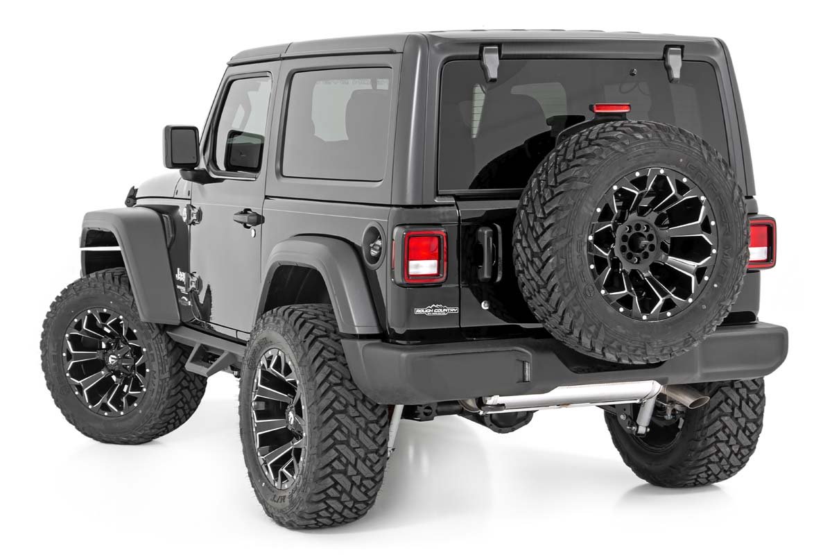 Rough Country Jeep Contoured Drop Steps 18-20 Wrangler JL 2 Door