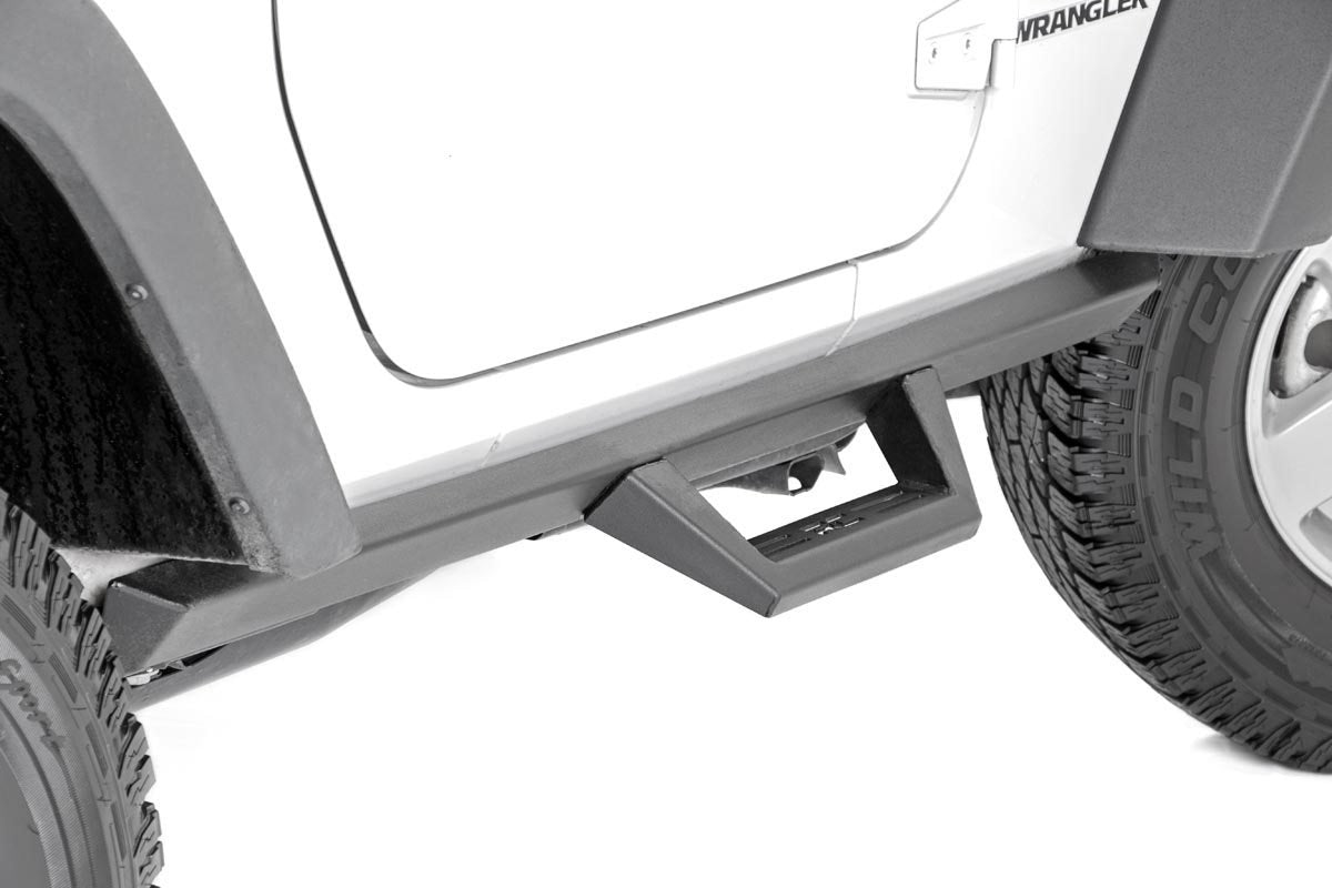 Rough Country Jeep Contoured Drop Steps 07-18 Wrangler JK 2 Door