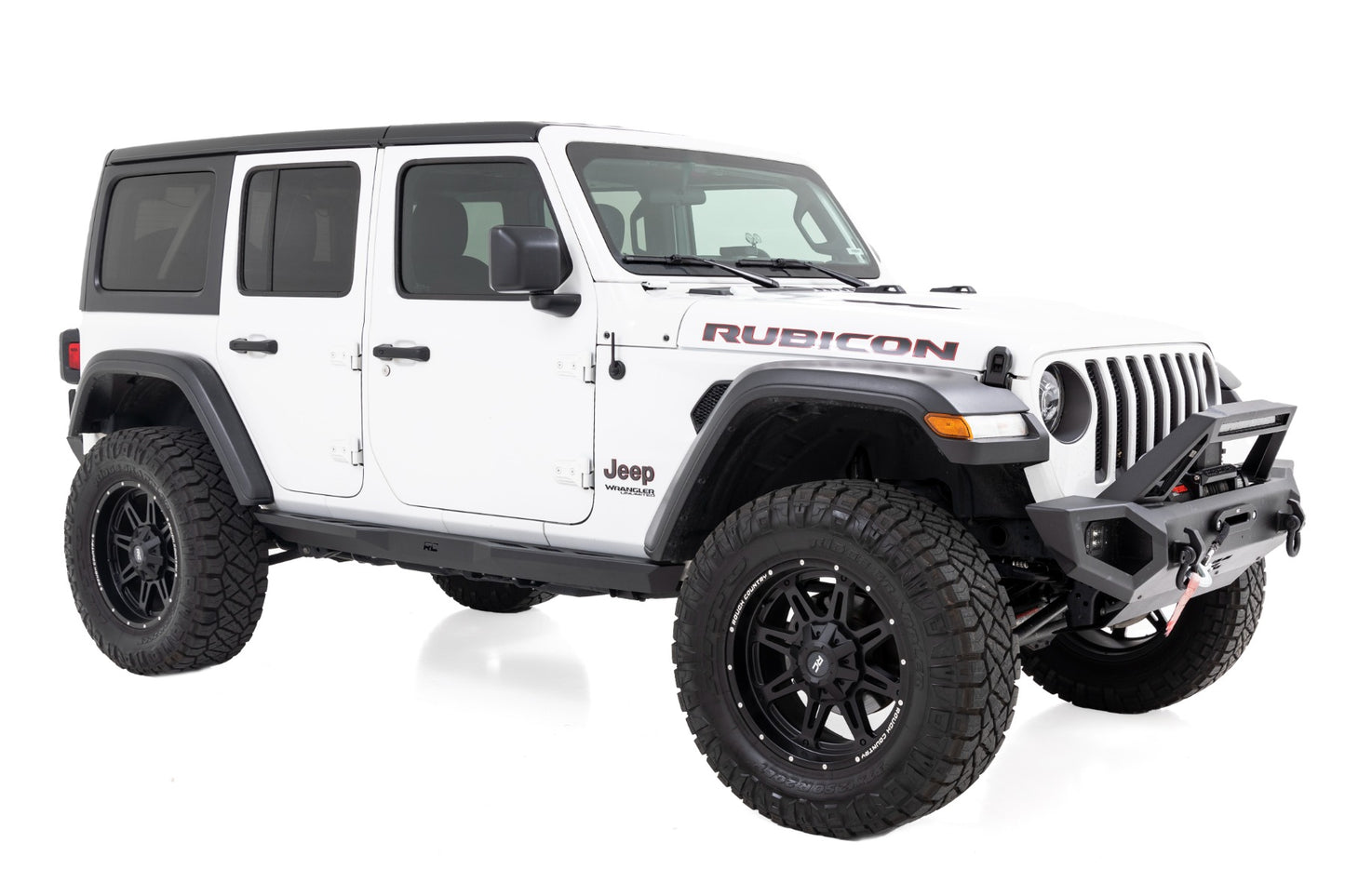 Rough Country Rock Sliders Heavy Duty 4-Door 18-22 Jeep Wrangler JL 4WD