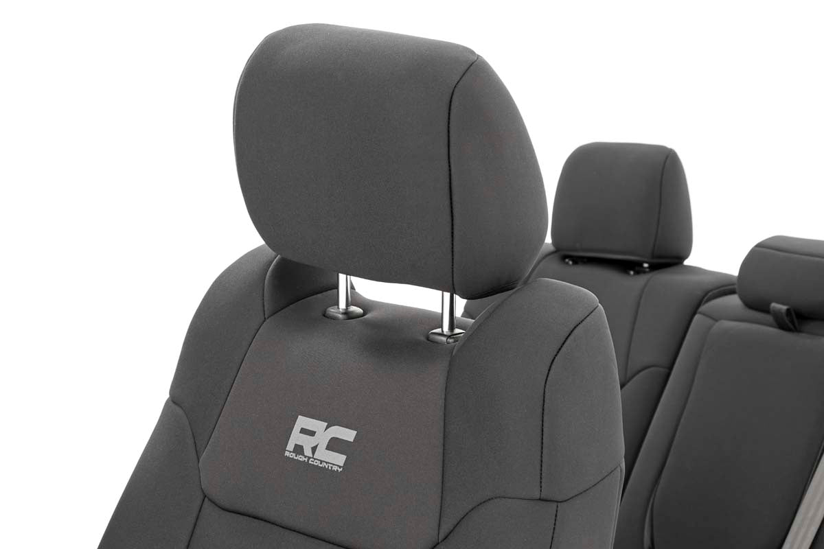 Rough Country Toyota Neoprene Front and Rear Seat Covers 14-20 Tundra Crew Cab