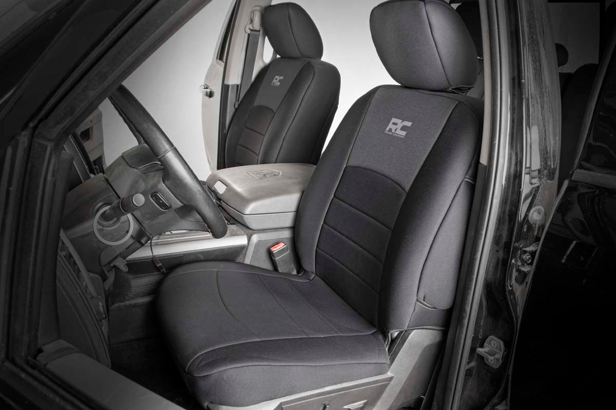 Rough Country Dodge Neoprene Front & Rear Seat Covers 09-18 RAM 1500