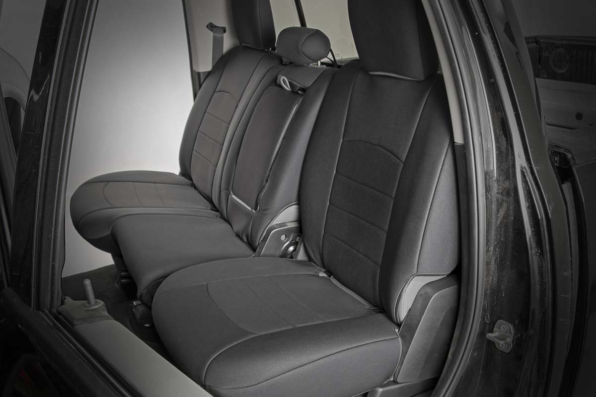 Rough Country Dodge Neoprene Front & Rear Seat Covers 09-18 RAM 1500