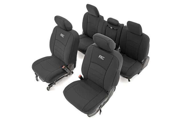 Rough Country Seat Covers Bucket Seats Front and Rear 19-22 Ram 1500 2WD/4WD